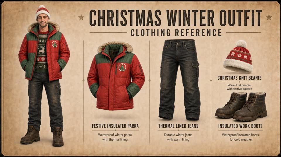 Alfonzo Christmas winter outfit clothing set